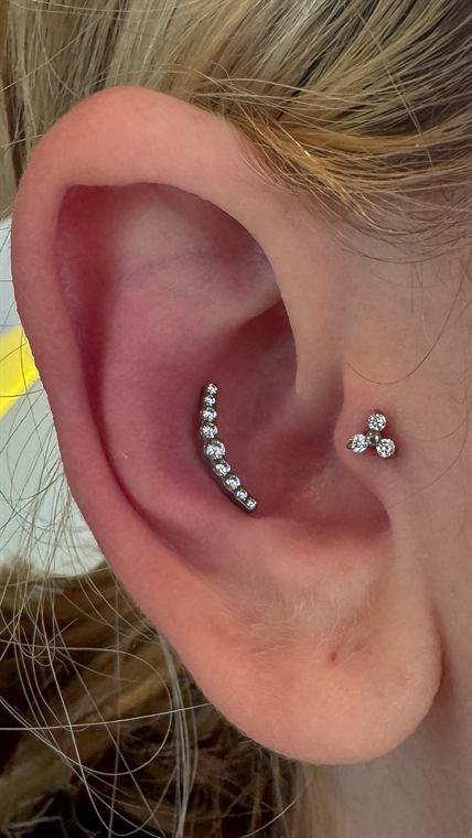 Conch em linha de cristais