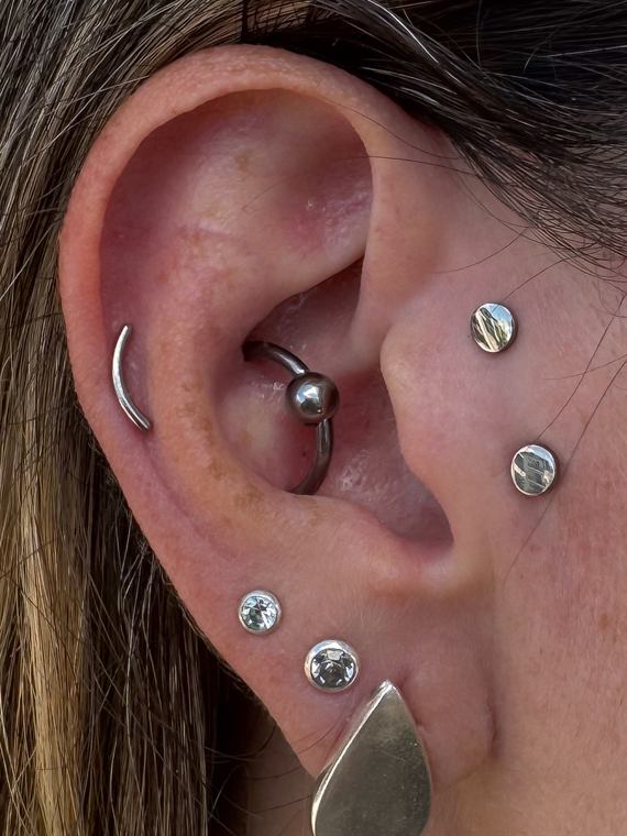 Rook e conch com cristais