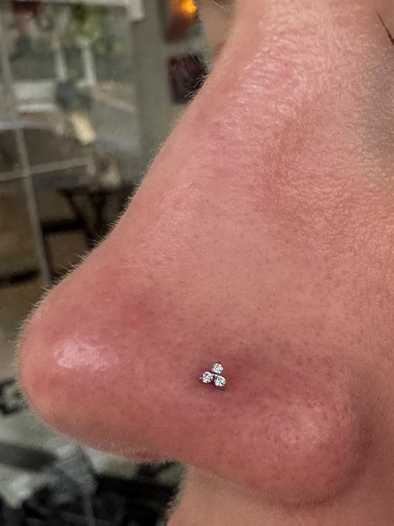 Nostril com joia de cristal