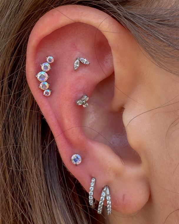 Helix em escada de cristais